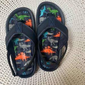 Toddler boys thong sandals with dinos super cute!